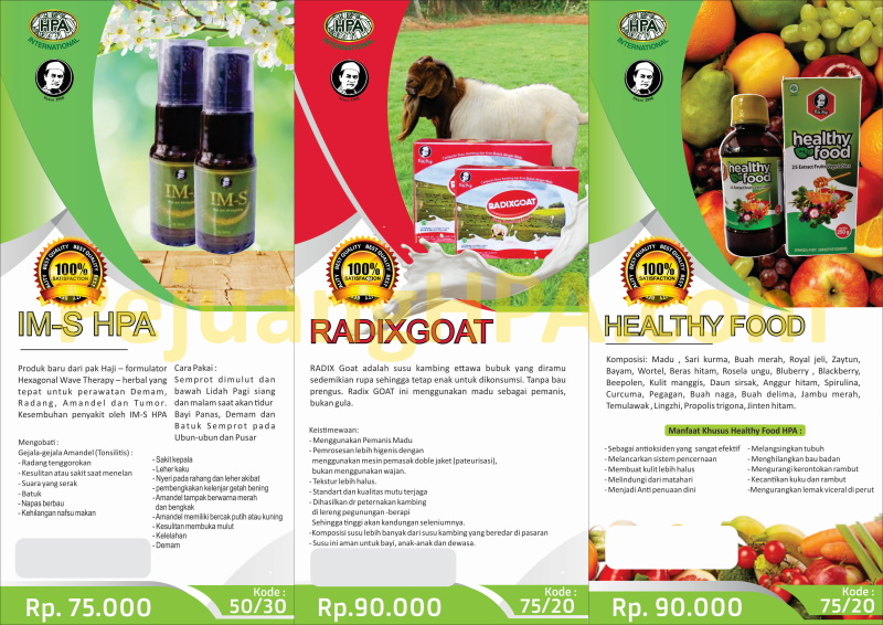 Brosur IM-S, RADIX Goat dan Healthy Food