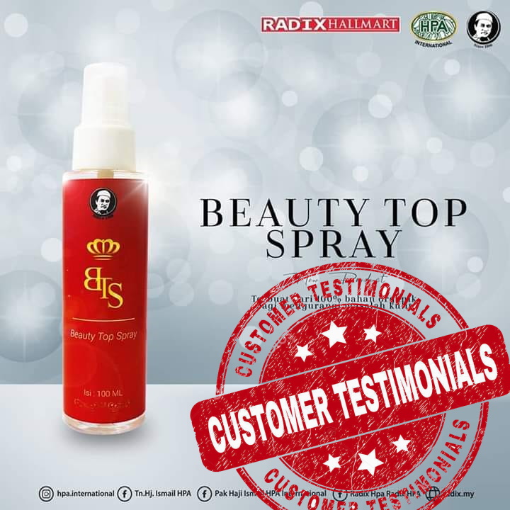 Testimoni Beauty Top Spray Pak Haji