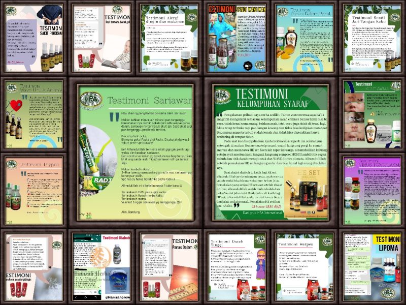 Kumpulan Testimoni Berbagai Herba HPA